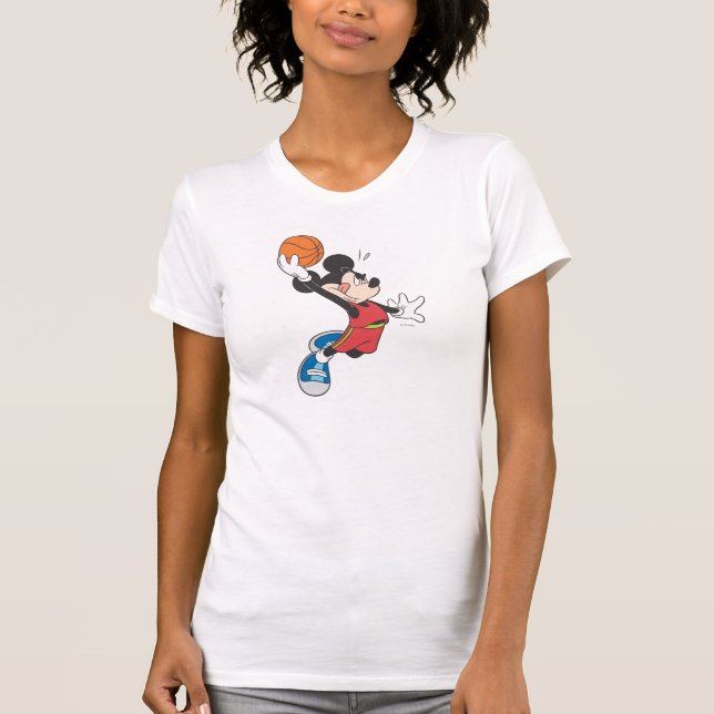 Sporty Mickey | Dunking Basketball T-Shirt (Front)