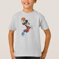Sporty Mickey | Dunking Basketball T-Shirt