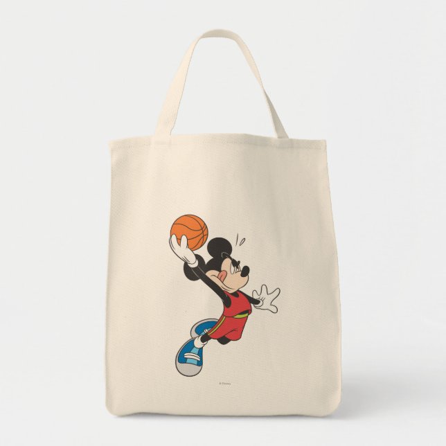 Sporty Mickey | Dunking Basketball Tote Bag (Front)