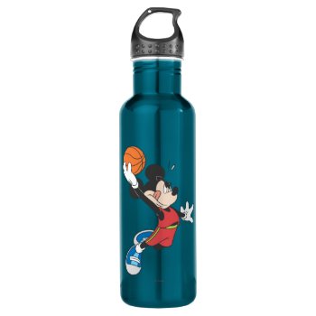 Sporty Mickey | Dunking Basketball Water Bottle by MickeyAndFriends at Zazzle