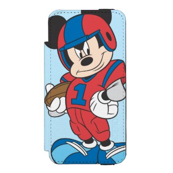 Sporty Mickey | Football Pose Wallet Case For Iphone Se/5/5s by MickeyAndFriends at Zazzle
