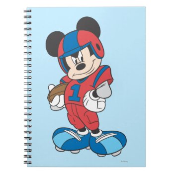 Sporty Mickey | Football Pose Notebook by MickeyAndFriends at Zazzle