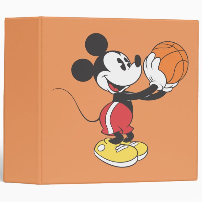 Sporty Mickey | Holding Basketball Binder (Front/Spine)