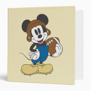 Sporty Mickey   Holding Football Binder