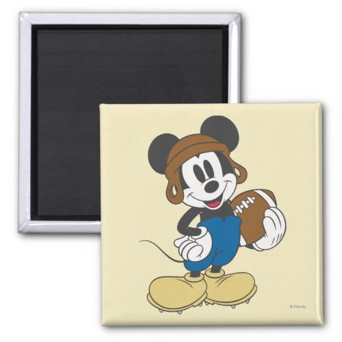 Sporty Mickey  Holding Football Magnet