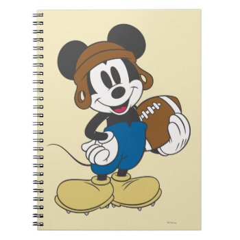 Sporty Mickey | Holding Football Notebook by MickeyAndFriends at Zazzle