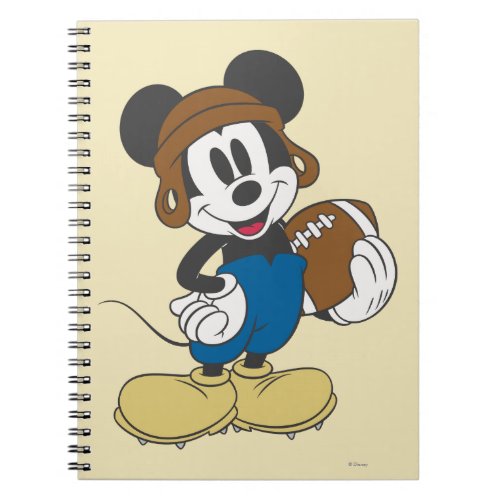 Sporty Mickey  Holding Football Notebook