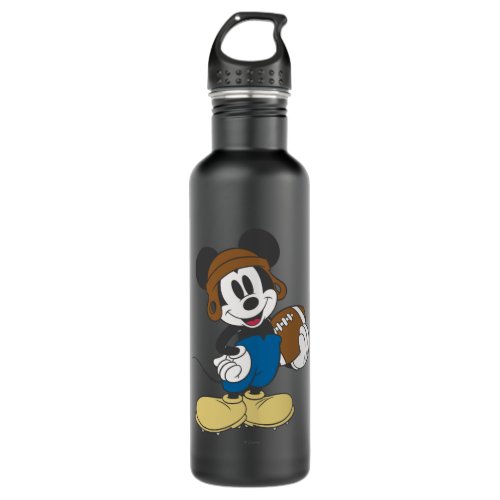 Sporty Mickey  Holding Football Water Bottle