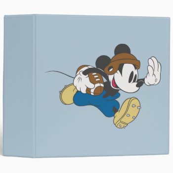 Sporty Mickey | Running With Football Binder by MickeyAndFriends at Zazzle