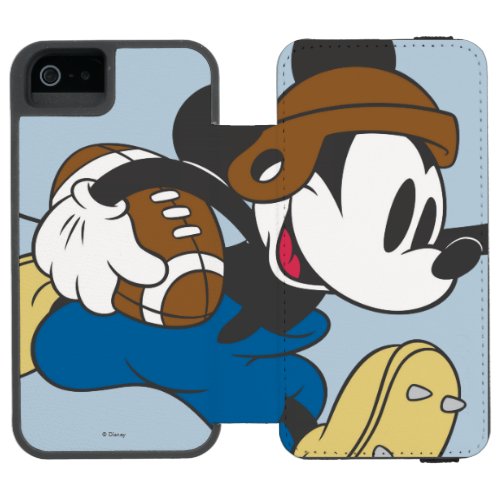 Sporty Mickey  Running with Football iPhone SE55s Wallet Case