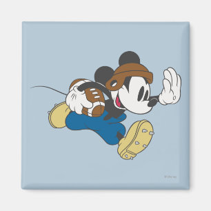 Sporty Mickey Running with Football Magnet