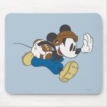 Sporty Mickey | Running With Football Mouse Pad by MickeyAndFriends at Zazzle