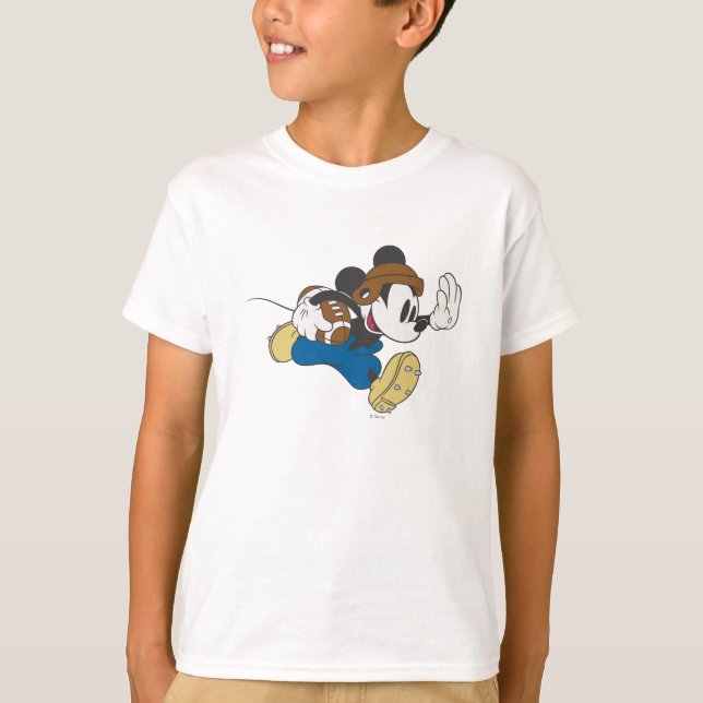Sporty Mickey | Running with Football T-Shirt (Front)