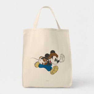 Sporty Mickey Running with Football Tote Bag