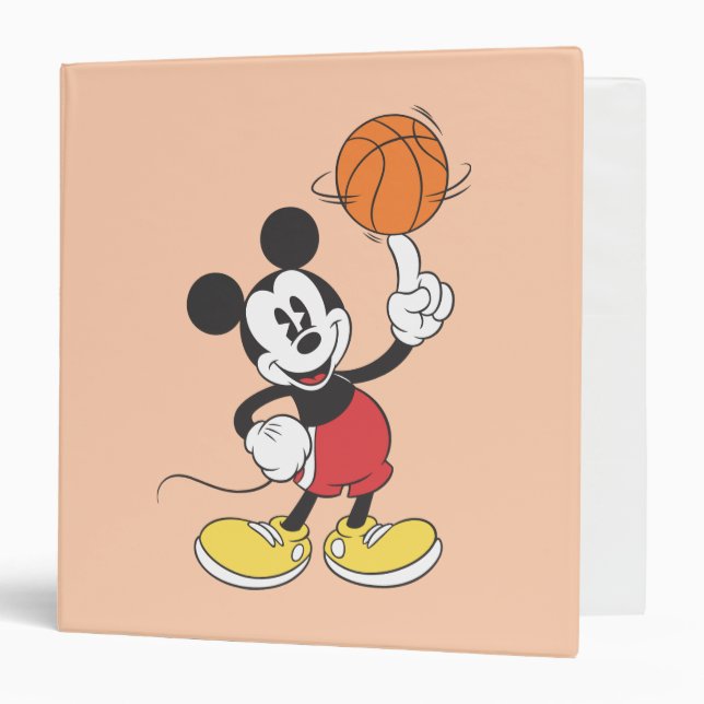 Sporty Mickey | Spinning Basketball Binder (Front/Inside)