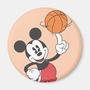 Sporty Mickey Spinning Basketball Magnet
