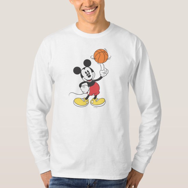 Sporty Mickey | Spinning Basketball T-Shirt (Front)