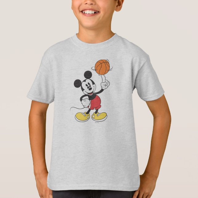 Sporty Mickey | Spinning Basketball T-Shirt (Front)