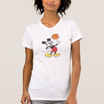 Sporty Mickey | Spinning Basketball T-shirt by MickeyAndFriends at Zazzle