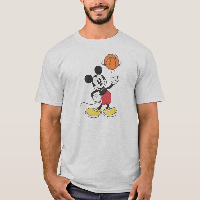 Sporty Mickey | Spinning Basketball T-Shirt (Front)