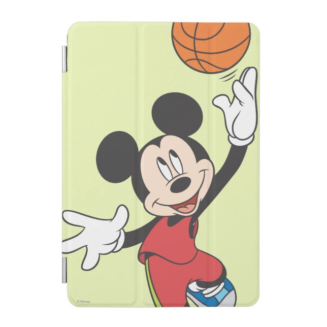 Sporty Mickey | Throwing Basketball iPad Mini Cover (Front)