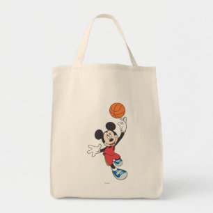 Sporty Mickey Throwing Basketball Tote Bag