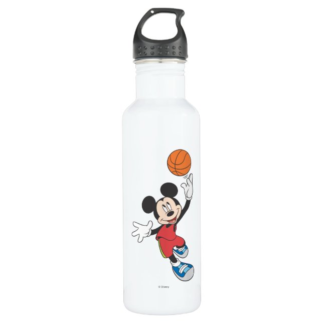 Sporty Mickey | Throwing Basketball Water Bottle (Front)