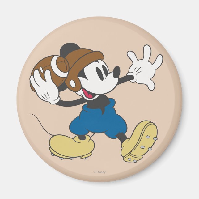 Sporty Mickey | Throwing Football Magnet (Front)