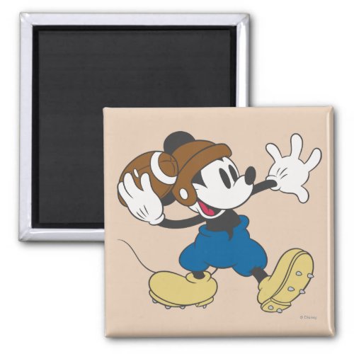 Sporty Mickey  Throwing Football Magnet