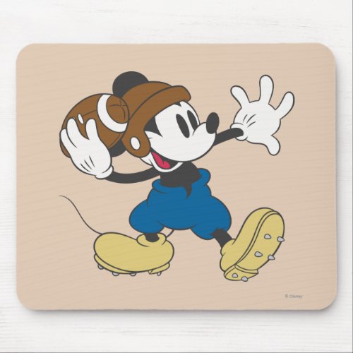 Sporty Mickey  Throwing Football Mouse Pad
