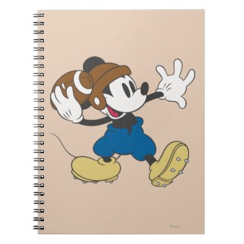 Sporty Mickey | Throwing Football Notebook by MickeyAndFriends at Zazzle
