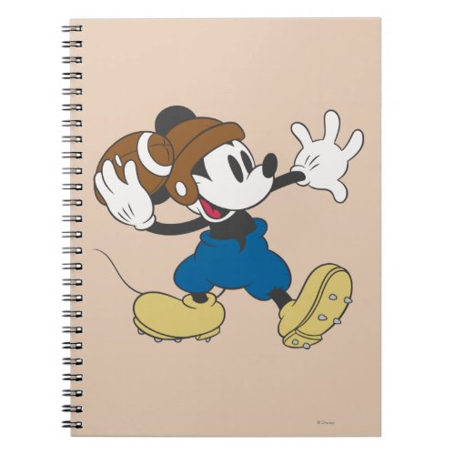 Sporty Mickey  Throwing Football Notebook