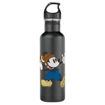 Sporty Mickey | Throwing Football Stainless Steel Water Bottle by MickeyAndFriends at Zazzle