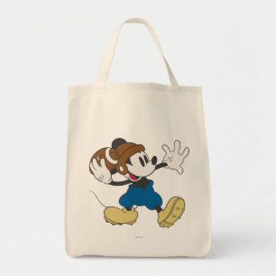 Sporty Mickey Throwing Football Tote Bag