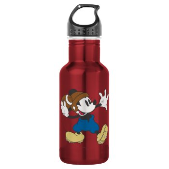 Sporty Mickey | Throwing Football Water Bottle by MickeyAndFriends at Zazzle