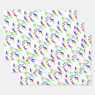 Sporty Mom Happy Mother's Day Wrapping Paper Sheets