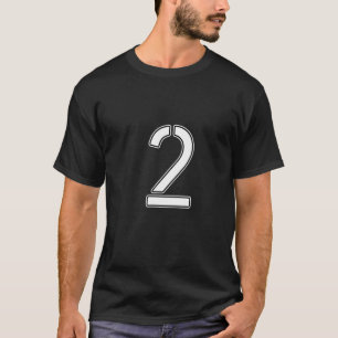 Sporty Number 2 Costume Birthday Varsity Sports Te T-Shirt
