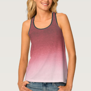 Sporty Pink Ombre Women's Racerback Tank Top