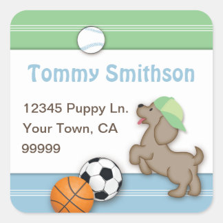 Sporty Puppy Custom Address Label
