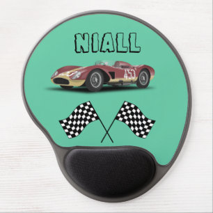 Sporty Race Car Personalized Gel Mouse Pad