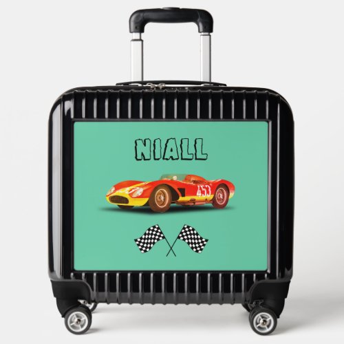 Sporty Race Car Personalized Luggage