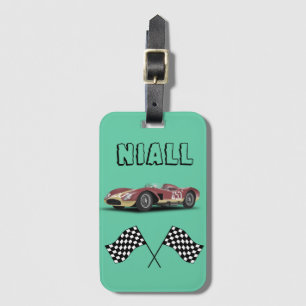 Sporty Race Car Personalized Luggage Tag