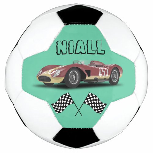 Sporty Race Car  Soccer Ball