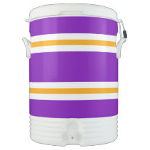 Sporty Royal Purple Yellow White Racing Stripes