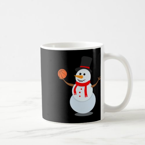 Sporty Snowman Basketball Lover Christmas Design  Coffee Mug