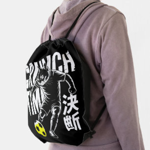 Sporty Soccer Cat - For Athletes & Students Drawstring Bag