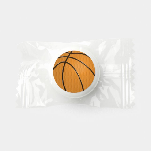 Sporty Stylized Basketball Life Saver® Mints (Front)