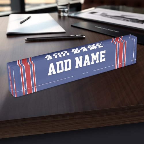 Sporty Team Jersey Custom Name and Number Name Plate