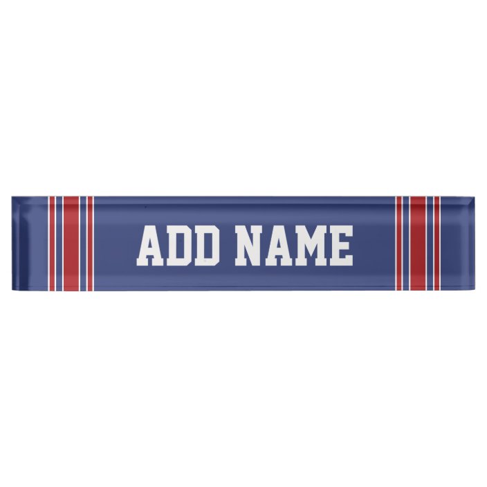 Sporty Team Jersey Custom Name and Number Name Plate | Zazzle.com