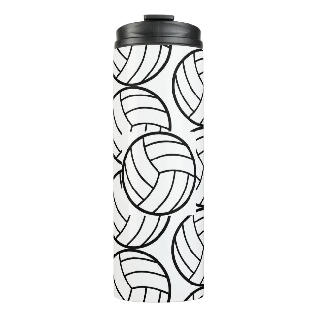 Sporty Volleyball Pattern Thermal Tumbler (Front)